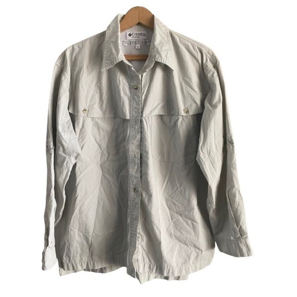 Columbia Other - Columbia Long Sleeve PFG Fishing Outdoor Tan Shirt Mens Sz L